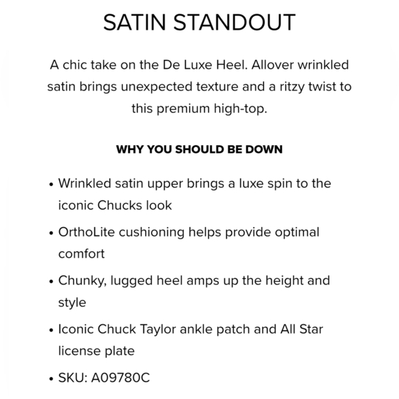 Chuck 70 De Luxe Heel Platform High-Top Chunky Shoe Satin Chaotic Neutral/Egret - Picture 15 of 16